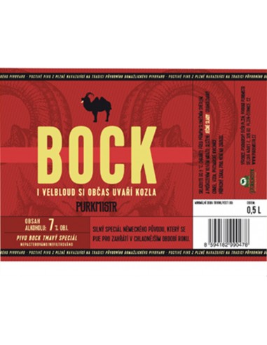 Etiketa Purkmistr Bock 0,5 L