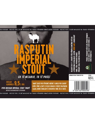 Etiketa Purkmistr Rasputin Imperial Stout 0,5 L