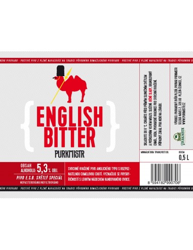 Etiketa Purkmistr English Bitter 0,5 L